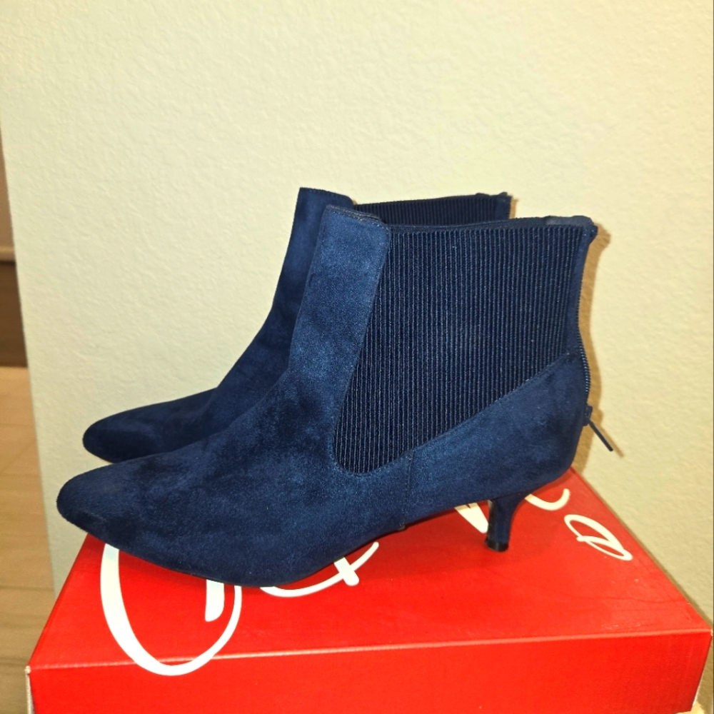 Navy Blue Ankle Booties